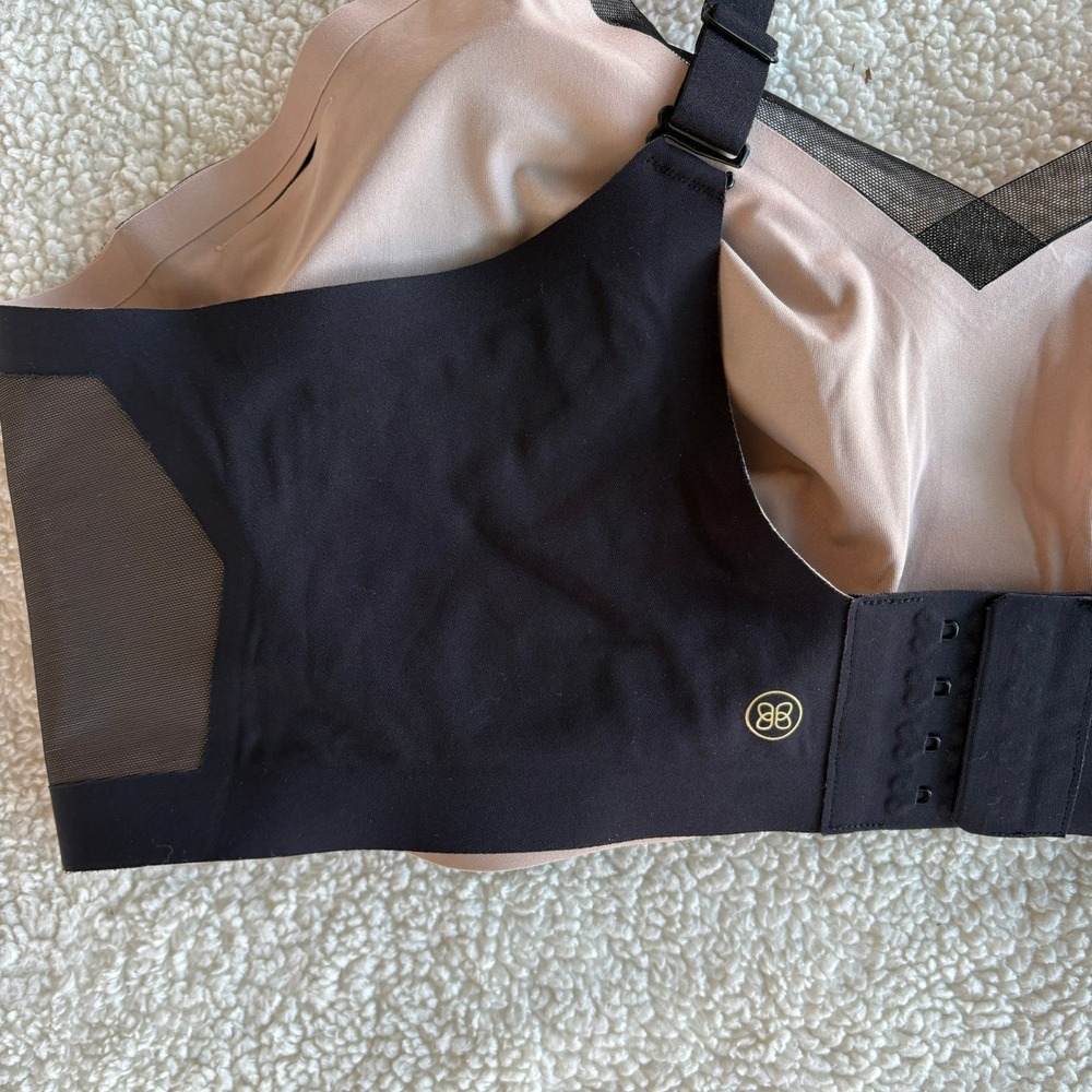 Honeylove Crossover Bra Black Wireless Seamless‎ Mesh Plus Size 3X - Picture 3 of 6